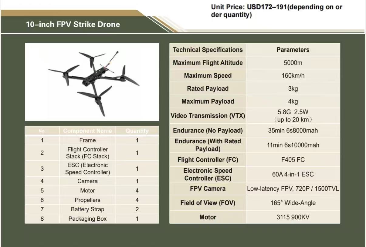 10-inch FPV Strike Drone