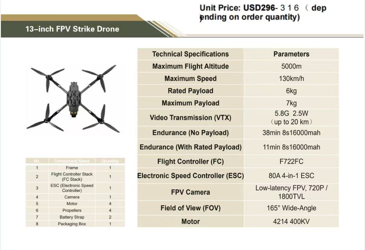 13-inch FPV Strike Drone