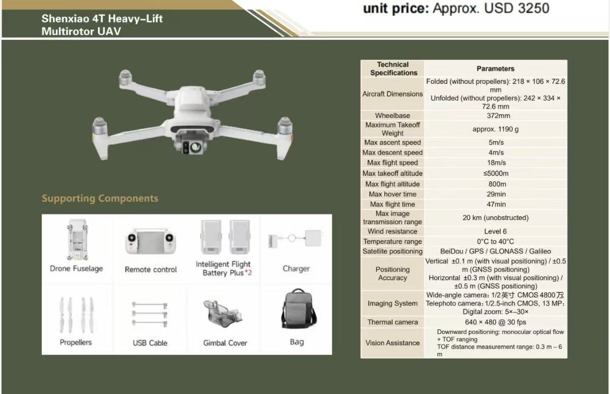Shenxiao 4T Heavy-Lift Multirotor UAV